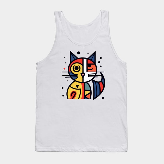 Adorable Cat Tank Top by Mandra